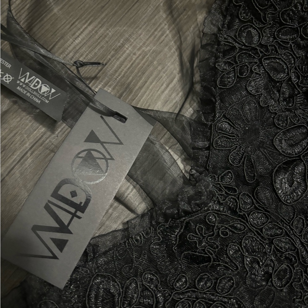 NWT Dolls Kill / Widow Sable Rose Sanctuary Maxi Dress - Picture 5 of 6